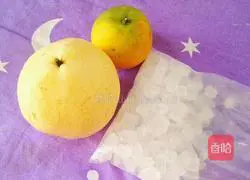 Illustration of how to make orange rock sugar and snow pear 1