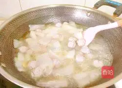 Winter Melon and Meatball Soup Recipe Illustration 14