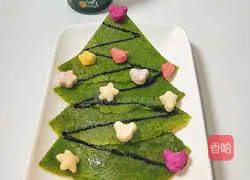 Illustration of how to make Christmas tree egg cake 7