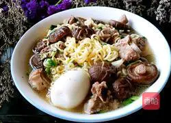 Illustration of how to make pork ribs noodles with soup stock 6