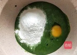 Illustration of how to make spinach egg pancake 2
