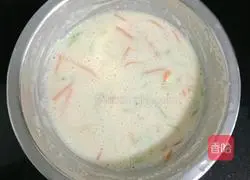 Illustration of how to make seasonal vegetable rice omelette (baby food supplement) 8