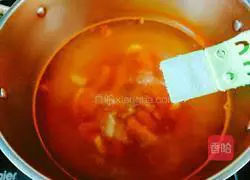 Illustration of how to make pig skin tomato soup 11