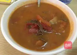 Tomato Beef Illustration of how to make soup 13