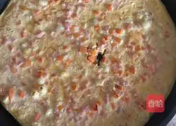 Illustration of how to make garden vegetable egg pancakes with electric baking pan 7