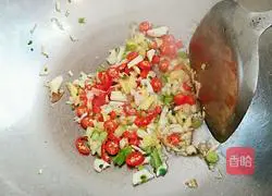 Illustration of how to make mushroom and egg noodles 9