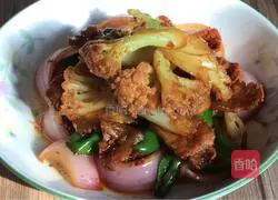 Illustration of how to make dry pot cauliflower 17