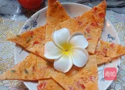 Illustration of how to make tomato egg pancake 9