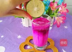 Refreshing dragon fruit milkshake illustration 6