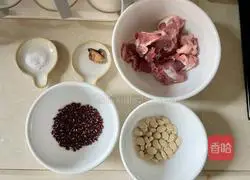 Adzuki bean, lentil and pig tail bone dehumidification soup (for one person) illustration 1