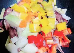 Illustration of how to make squid pasta with basil tube 11