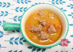 Tomato Beef Ball Soup Recipe Illustration 7