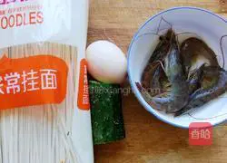 Illustration of how to make shrimp and egg noodles 1
