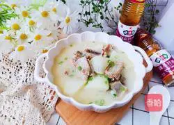 How to make white radish pork ribs soup Illustration 10