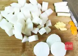 Illustration of how to make radish stewed mutton 3