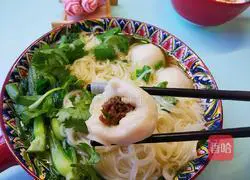 Illustration of how to make fish balls and bamboo noodles 11