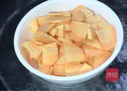 Illustration of how to make egg yam cake 2