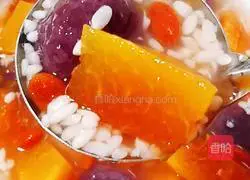 Illustration of how to make fermented taro balls and papaya 18