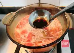 Illustration of how to make shrimp skin tomato noodles 17