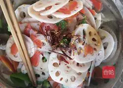 Illustration of how to make vinegar lotus root slices 9