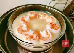 Illustration of how to make steamed eggs with vannamei shrimp 10