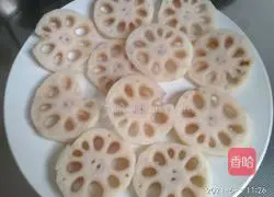 Illustration of how to make fried lotus root box 11