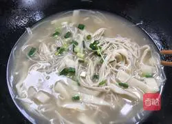 Enoki mushroom noodle soup -Illustration of how to make magical flour 11