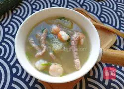 Recipe for Shrimp, Lean Meat and Winter Melon Soup 1