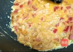 Illustration of how to make tomato egg pancake 4
