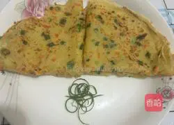 Illustration of how to make carrot and scallion egg pancake 8