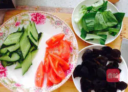 Vegetarian Illustration of making soup 2