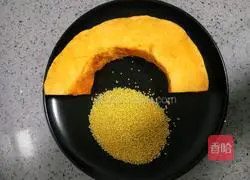 Illustration of how to make pumpkin millet paste 1