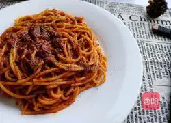 Illustration of how to make tomato meat sauce pasta 10
