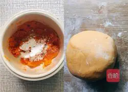 Illustration of handmade sweet potato and grass jelly 2