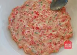 Illustration of how to make tomato egg pancake 9