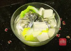 Cabage, tofu and fish head soup Illustration of how to do it 11