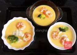 Illustration of how to make steamed eggs with shrimps, tofu and eggs 8