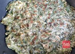 Illustration of how to make celery leaf pancakes 11