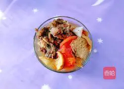 Wild green tuber fungus beef bone soup Illustration of how to do it 16