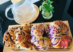 Red Bean and Purple Sweet Potato Bread Recipe Illustration 13