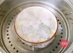 Illustration of how to make steamed egg custard with spinach and shrimp 10