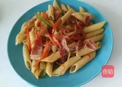Illustration of how to make bacon pasta 7