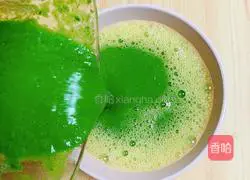Spinach Chicken Cake (Soy Milk Water Egg Version) Recipe Illustration 9