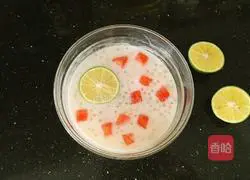 Recipe for refreshing watermelon lemon sago 14