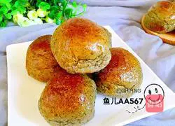 Illustration of how to make black sesame snack buns 10