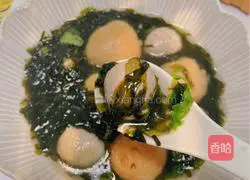 Illustration of how to make seaweed ball soup 10