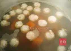 Illustration of how to make mung bean and pumpkin dumpling soup 12
