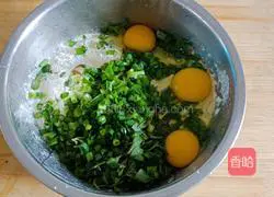 Illustration of how to make purslane egg pancake 4