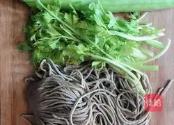 Illustration of how to make cold parsley and tofu shreds 1