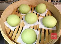 Illustration of how to make mulberry leaf steamed buns 13